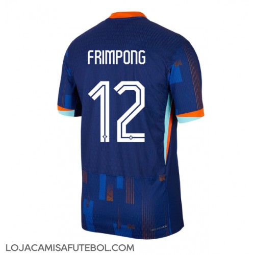 Camisa de Futebol Holanda Jeremie Frimpong #12 Equipamento Secundário Europeu 2024 Manga Curta